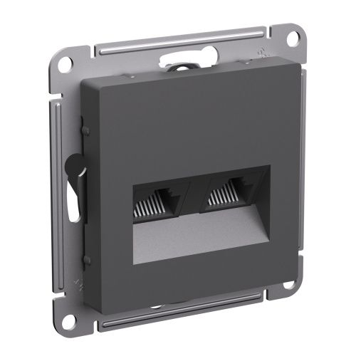 Розетка двойная компьютерная RJ45+RJ45 Systeme Electric AtlasDesign (АтласДесигн) ATN001485