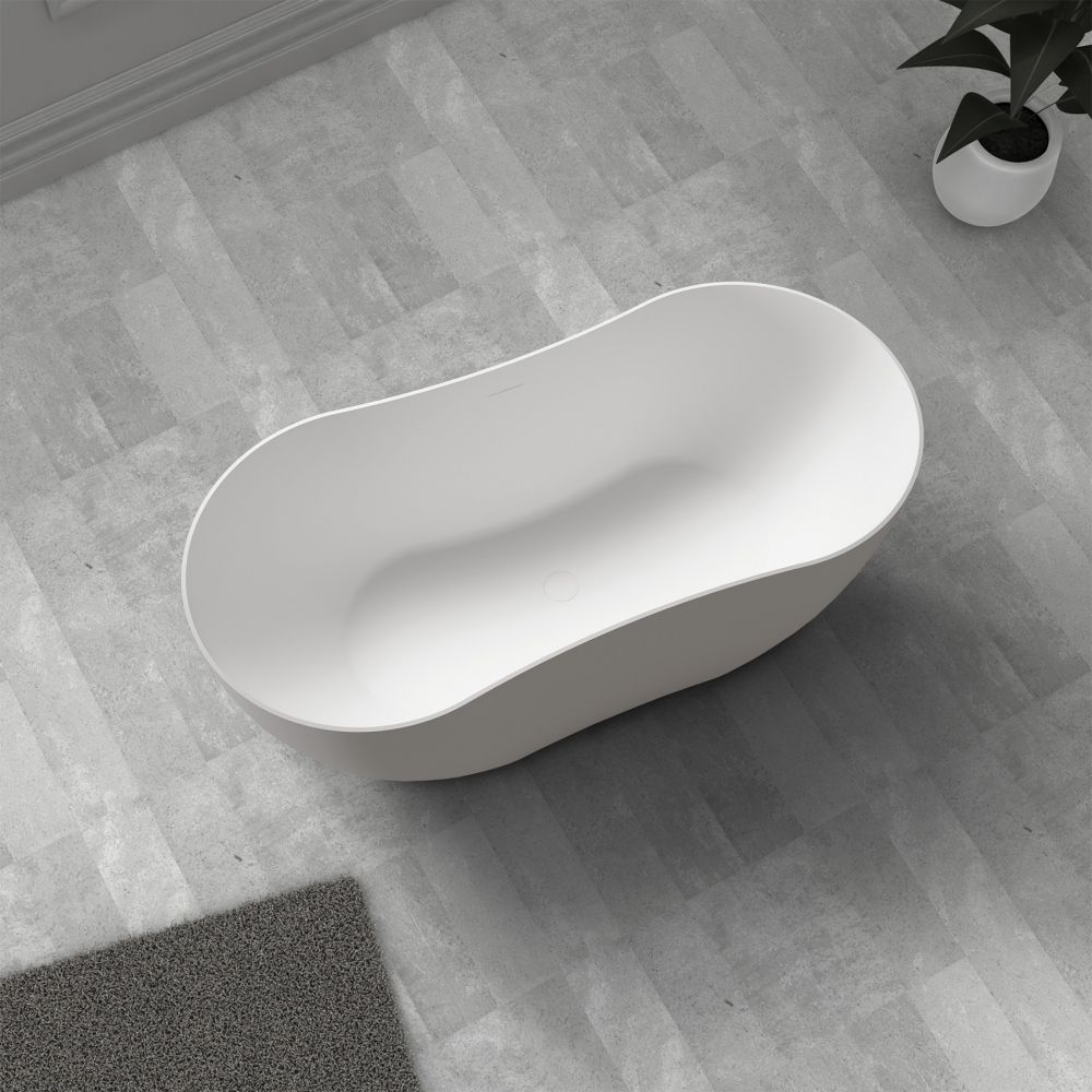 Ванна из искусственного камня Abber Stein AS9604 170х80 отдельностоящая овальная с ножками - фото 2