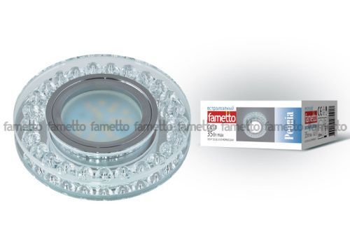 Светильник встраиваемый Fametto Peonia (Пеониа) DLS-P102 GU5.3 CHROME/CLEAR