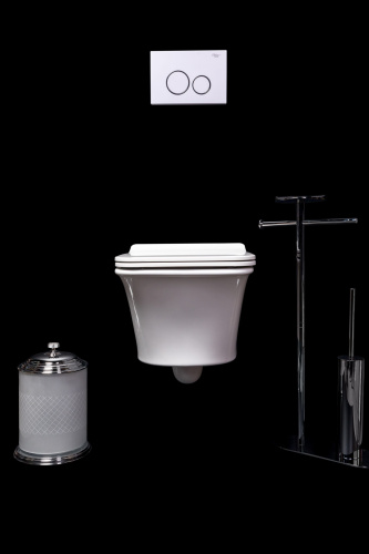 Чаша унитаза подвесная Boheme Mirage 965-W цвет белый глянцевый без сиденья безободковый