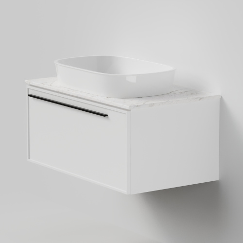 Тумба со столешницей La Fenice ELBA NFNC-01-ELB-B-80-3-GG 80х62х49 подвесная цвет белый