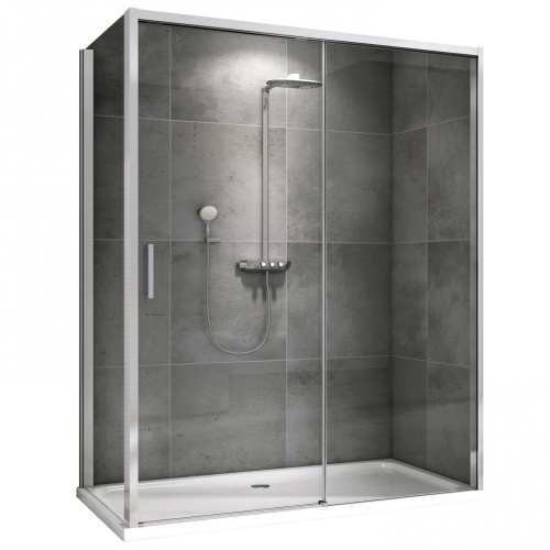 Душевой уголок Abber Komfort AG93120-S102 100х120 стекло прозрачное профиль хром глянцевый