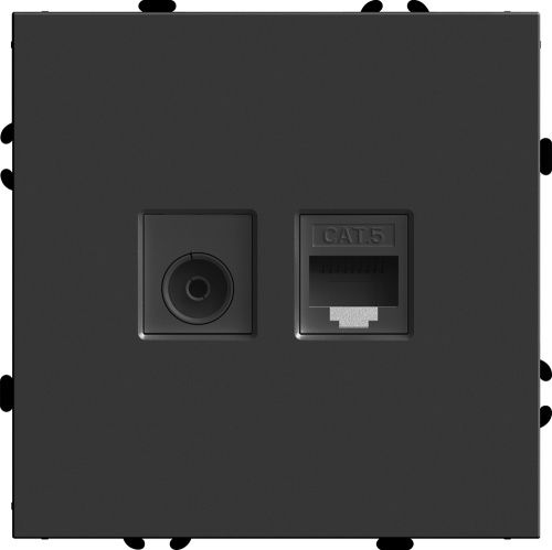 Розетка TV + компьютерная RJ-45 Stekker Эмили 49846