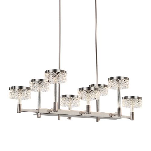 Люстра на штанге Delight Collection Diamond cut (Диамонд цут) MD21020075-8B satin nickel