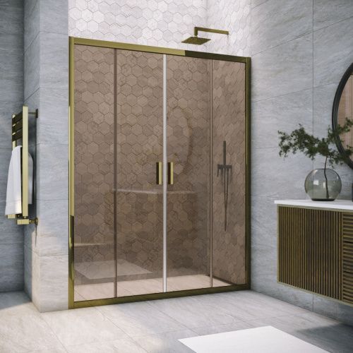 Душевая дверь Vegas-Glass Z2P TUR+NOVO Z2P TUR NOVO 220 05 05 220х200 стекло тонированное профиль бронза