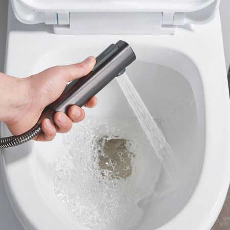 Гигиенический душ со смесителем Shevanik S4005T-1 оружейная сталь