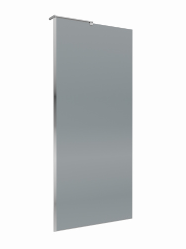 Душевая перегородка BelBagno UNO UNO-L-1-TB-90-GR-Cr 90х200 стекло тонированное профиль хром - фото 4