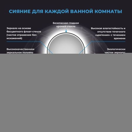 Зеркало с подсветкой Wellsee 7 Rays' Spectrum 172201990 50х100 подвесное