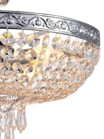 Люстра на штанге Natali Kovaltseva Rococo (Роцоцо) ROCOCO 81407/4C CHROME