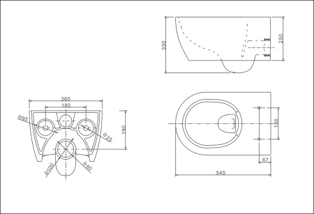 Унитаз подвесной SSWW CT2039V белый глянцевый с сиденьем микролифт безободковый душевой смыв