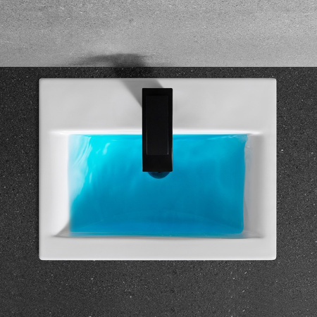 Раковина из санфаянса CeramaLux 9393-50 51х40 встраиваемая цвет белый 1 отверстие под смеситель