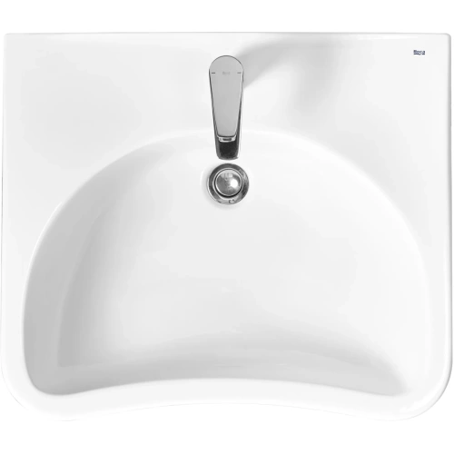 Раковина из сантехнического фарфора Roca Access ZRU9307659 64х55 подвесная цвет белый - фото 4