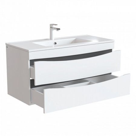 Тумба с раковиной Iddis Cloud CLO10W1i95K 100х50 подвесная цвет белый