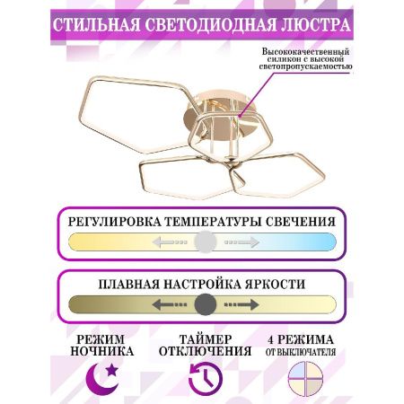 Люстра потолочная Natali Kovaltseva Perfekt I (Перфект И) HIGH-TECH LED LAMPS 82037