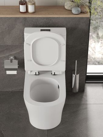 Унитаз напольный с бачком Orange C07-050W белый с сиденьем микролифт безободковый смыв торнадо