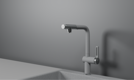 Смеситель для кухни Granula 8169, БАЗАЛЬТ на мойку базальт