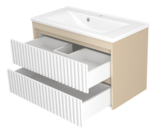 Тумба под раковину Brevita Balaton BAL-06090-03-012Я 88х44х54 подвесная - фото 4