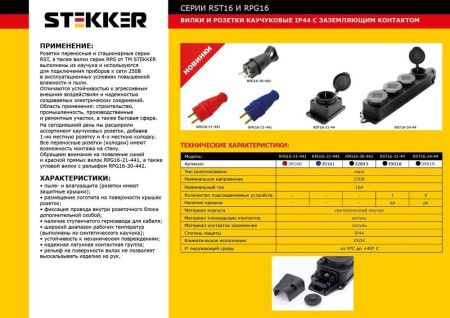 Розетка Stekker Stekker RST (Стеккер РСТ) 39018