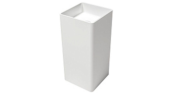 Раковина из искусственного камня Zenon Ember 4000.000.000.000.42153 40х40 напольная цвет белый матовый