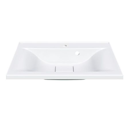 Раковина из искусственного камня Vincea VCB-3M650W 70х50 встраиваемая цвет белый 1 отверстие под смеситель