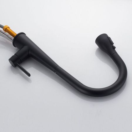 Смеситель для кухни Shevanik S363H на мойку черный