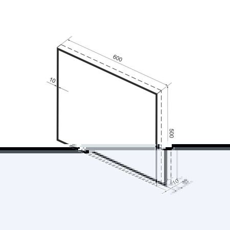 Зеркало Wellsee 7 Rays' Spectrum 172200510 60х50 подвесное