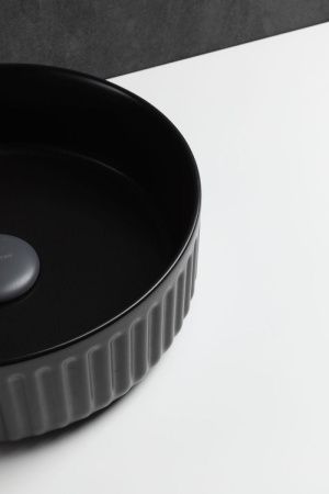 Раковина керамическая Allen Brau Fantasy 4.11032.31 40х40 накладная цвет черный без отверстий под смеситель