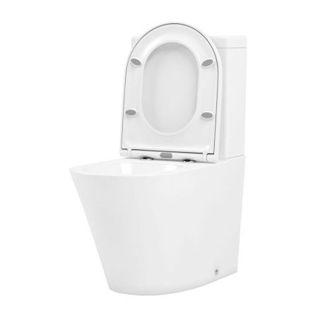 Унитаз-компакт напольный с бачком Lavinia Boho Biore 3304001R белый с сиденьем микролифт безободковый каскадный смыв