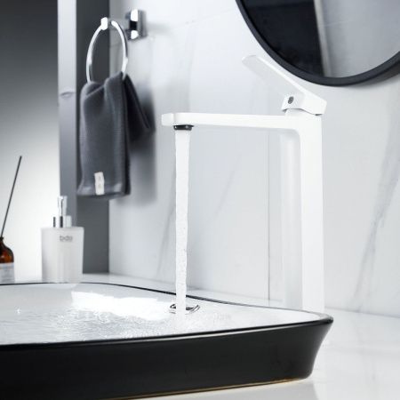 Смеситель Raffine F1199C на раковину белый