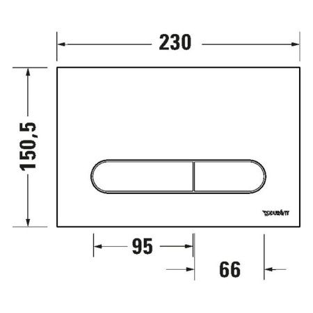 Клавиша смыва механическая Duravit DuraSystem WD5009011000/WF5100011010 цвет белый