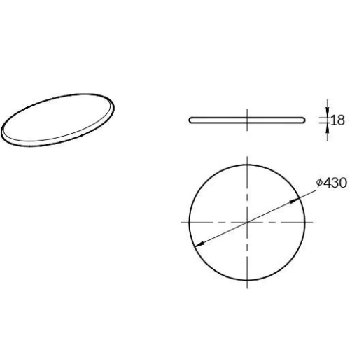 Полка Kerama Marazzi GEOMETRICA CO4.43\BLK.M 43х43х1,8 - фото 2