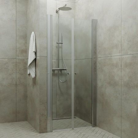 Душевая дверь Тритон Дабл Щ0000036861 90х185 стекло прозрачное профиль хром