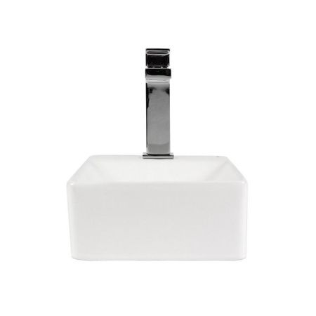 Раковина из сантехнического фарфора Bond Cube S12-380L 40х20 накладная цвет белый 1 отверстие под смеситель