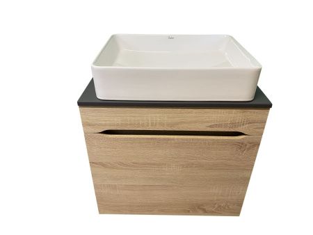 Тумба с раковиной Sintesi STL.W7017_SIN-LVB-APP-407 60х60 подвесная цвет бежевый