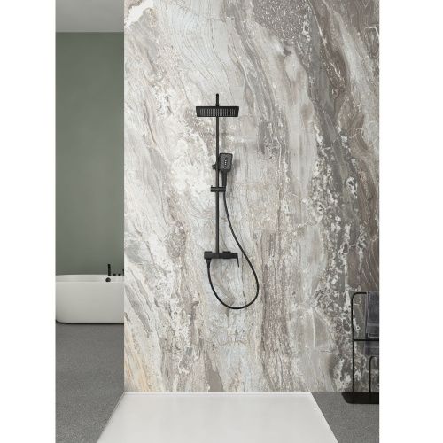 Душевая стойка Splenka S02.24.06 настенная цвет черный - фото 4