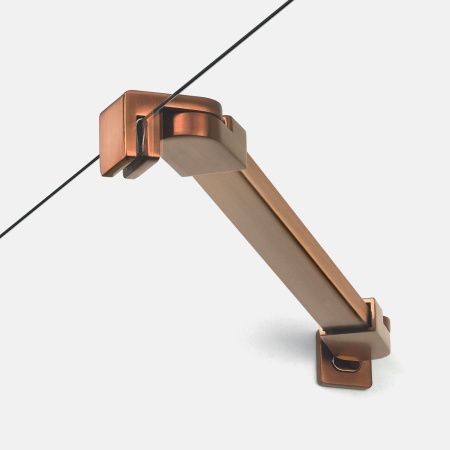 Душевой уголок New Trendy NEW SOLEO Copper brushed K-1990 100х80 стекло прозрачное профиль медь без поддона