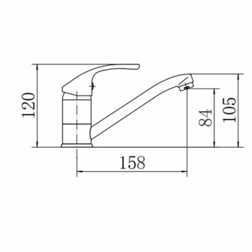 Смеситель для кухни Fashun A4536 на мойку хром - фото 3