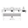 Душевой лоток Alcadrain APZ13-DOUBLE9-850 85х5 нержавеющая сталь