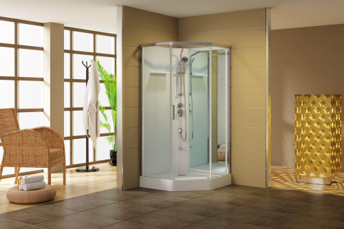 Душевая кабина Aquanet Passion 2.0 00263870 90х90 пятиугольная без крыши - фото 4
