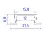 Алюминиевый встраиваемый профиль Ambrella Light Alum Profile (Алум Профиле) GP1001AL