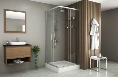 Душевой уголок Bravat Drop BS090.2200A 90х90 стекло прозрачное профиль хром без поддона - фото 2