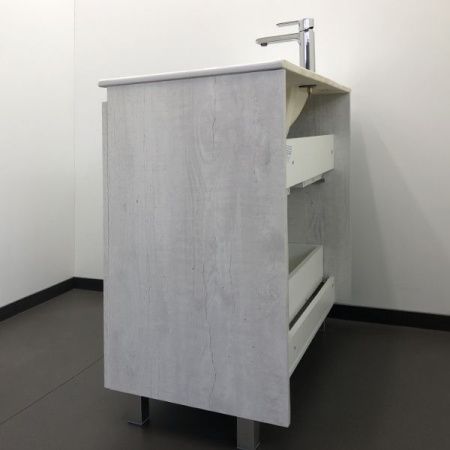 Тумба с раковиной Comforty Верона 00-00001972CF 90х50 напольная цвет серый