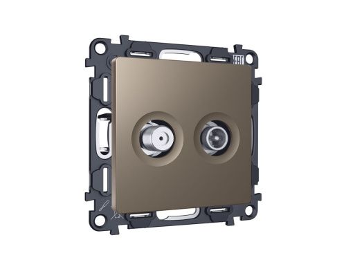 Комплект механизма розетки TV оконечной + SAT 5-862MHz 3.5dB/950-2150MHz 3.5dB Ambrella Volt MA MA643310 - фото 3