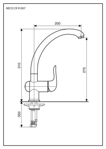 Смеситель для кухни Emmevi Neco 91007/CR на мойку хром - фото 2