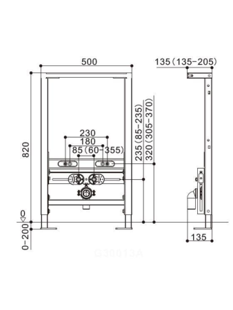 Инсталляция для биде WeltWasser WW AMBERG 500 BD (10000005536)