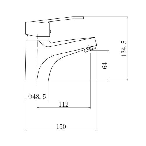 Смеситель Plstart PL1006 на раковину хром - фото 3