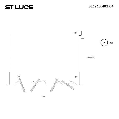 Светильник подвесной ST Luce Lilt (Лилт) SL6210.403.04 - фото 3