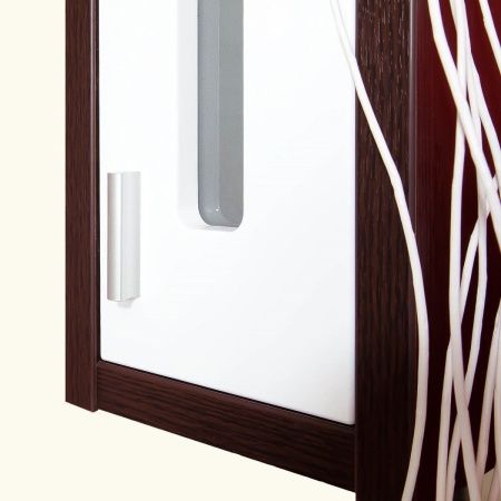 Зеркало-шкаф Бриклаер Бали 4627125411823 60х80 подвесной цвет белый/коричневый