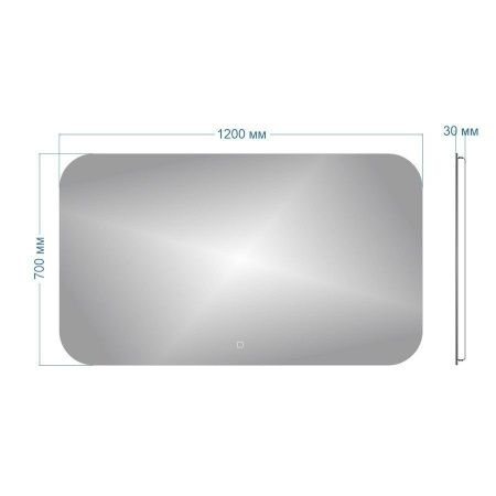 Зеркало с подсветкой Maretti Florenza FL1412070P25EL 120х70 подвесное