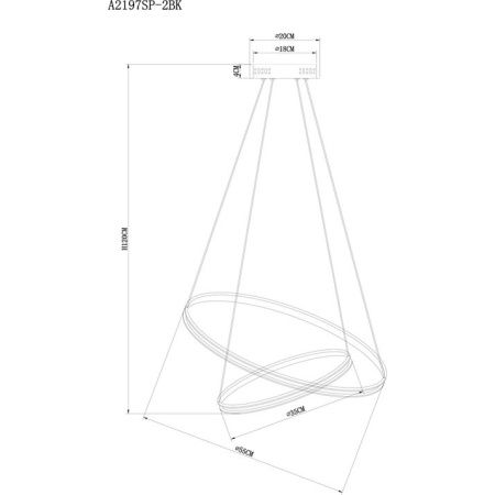 Светильник подвесной Arte Lamp Frodo (Фродо) A2197SP-2BK